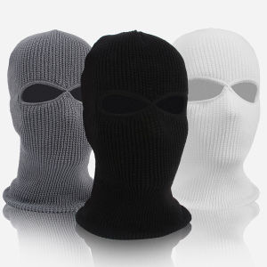 New Motorcycle Ski Full Face Masks 2 Holes Soft Comfortable Windproof Knit Hat Scarf Cover Fashion Windproof Winter Warm Hat