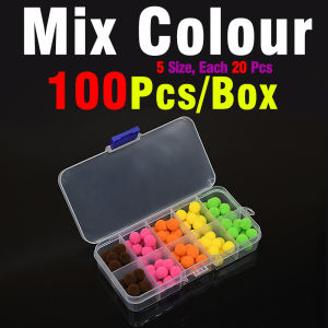 100Pcs Floating Foam Pop Up Balls Carp Fishing Beads Buoyant Spherical Bait Beads for Hair Rig Anti Bottom Carp Fishing