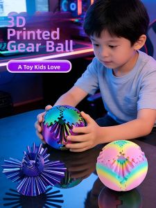 Spinning Geometric 3D Printed Gear Ball