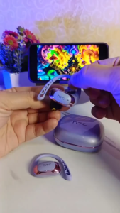 HTC NE28 AI ชุดหูฟังแปล Bluetooth 6.0 ANC ตัดเสียงรบกวน รองรับการแปลแบบเรียลไทม์ใน 134 ภาษา HiFi สเตอริโอ กันน้ำระดับ IPX5 หูฟังบลูทูธ AI Translator Earbud