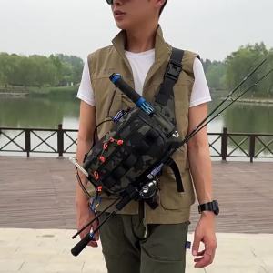 Fishing Chest Waist Bag Tactical Outdoor Travel Sports Fishing Lure Bags Hunting Camping Hiking Cycling Pack Molle Rig Pouch