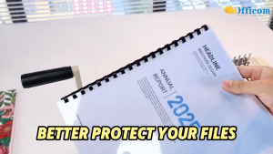 Officom PVC Binding Cover Blue 100pcs A4 / Short / Legal Size) 200 Microns for Refillable File Folder Document Organizer