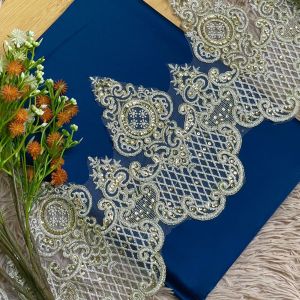 READY STOCK JUVIETA  BORDER LACE SEQUINS  LACE PENGANTIN  LACE BAJU KURUNG HIASAN