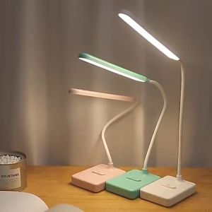USB LED Lampu Meja 3 Colour Desk Lamp Table Lamp USB Charging Reading Eye Protection Home Lighting LED Table 阅读桌灯