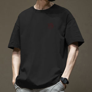 JIANMUJI | New Heavy Cotton Mens Loose Short Sleeve T-Shirt