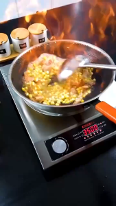 Intelligent fully automatic touch screen button 3500W high-power concave electromagnetic stove for fast cooking