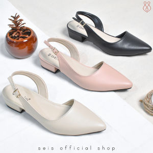 SEIS Cery Mules Heels Wanita | Slingback Hak 3 cm