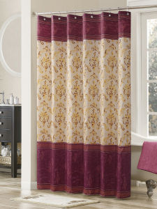 Elegant European Style Thickened Polyester Bath Curtain Waterproof Mold Proof Bathroom Door Curtain Partition Wet And Dry Separation