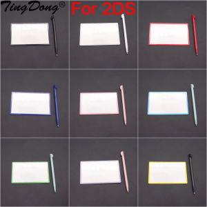Top Upper LCD Screen Lens Plastic Cover & Touch Stylus Pen For 2DS Repair Part