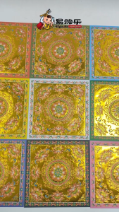 【易购乐】烫金小花九转莲花纸 9色/单色（单面烫金，360张/40张）烫金莲花纸 大悲咒 不掉金烫金纸 莲花折纸 九色莲花纸 折莲花 折纸 纸料 神料 祈福  拜拜 拜神 高品质神纸 莲花 手工折纸 拜观音 往生 Lotus Joss Paper