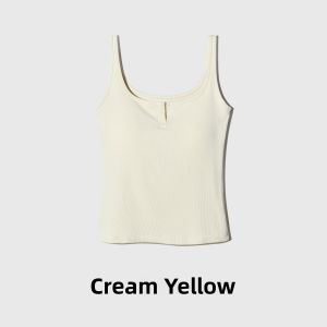 Mooti | Bra Integrated White Sleeveless Top with Padding