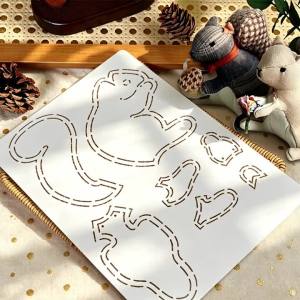 YOMDID 1pc Small Squirrel Pendant Sewing Template DIY Squirrel Pattern Quilting Template Handmade DIY Tracing Cutting Tool