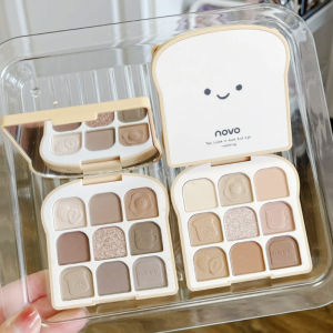 NOVO Jinglei Toast Eyeshadow Palette Shiny Earth Tone Autumn Winter Series High-End Sensation Moisturizing Long-lasting