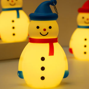 New LED Night Lights Christmas Decor Small Snowman Santa Desk Lamp New Year Home Party Decoration Gift