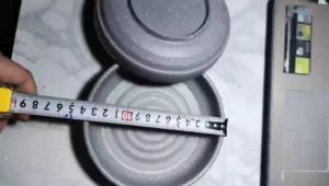 Dĩa tròn gân sâu nhựa melamine nhám xám đựng đồ chua kim chi DGS06N - Size 13.9 x 3.3 cm