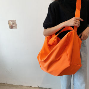 ZZM Túi Đeo Vai Nylon Dung Tích Lớn Cho Nữ Túi Tote Có Dây Đeo Ngang Người Ins-Phong Cách Thiết Kế Hàn Quốc Túi Thể Dục Chống Thấm Nước