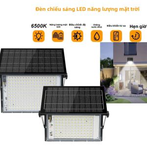 Đèn Pha Năng Lượng Mặt Trời Ngoài Trời LED Đèn Cắm Trại Di Động Có Thể Điều Chỉnh Độ Sáng Ánh Sáng Mặt Trời Đèn Tường Cho Sân Vườn Nhà Kho Thân Nhôm Chống Nước Theo Tiêu Chuẩn IP65