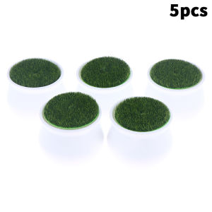 WHPHous | 5Pcs Flower Pot Round Square Planters With Artificial Lawn Vase White Plastic Thick Plants Flower Pot Home Garden Decorations