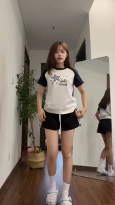 Áo Thun Baby Tee Raglan Ngôi Sao Form Vừa Cotton Premium 250GSM Phong Cách Hàn Quốc