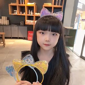 BabyShop-C900 Bando Anak Bentuk Telinga Kucing / Bando Mahkota Aksesoris Rambut Anak Gaya Korea