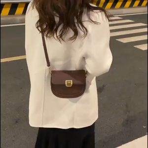 Autumn Trendy Crossbody Bag for Women Popular Versatile Saddle Bag Niche Sling Bag