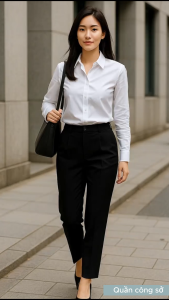 Quần tây nữ baggy lưng cao quần tây công sở chất vải tuytsi nhật không nhăn quần tây nữ học sinh sinh viên