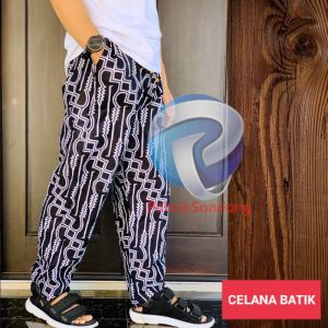 Celana Batik Boim Santai Dewasa Pria Wanita Bahan Katun Pinggang Elastis Ukuran Jumbo