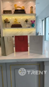 Premium Glitter Kraft Paper Gift Bag with Handles Reusable Shopping Bag for Gift Wrapping Retail Store Party and Boutique Packaging