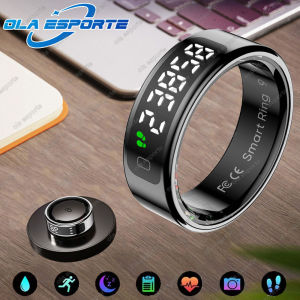 2025 New Display Screen R12 Smart Ring with TouchHealth Monitor Wireless Charging 5atm & ip68 Waterproof smartring Men Women