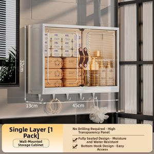 Kaman | Wall-mounted Hole-free Bathroom Storage Shelf
