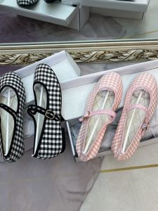 Spring Summer Blue Velvet round Toe Flat Bottom Mary Jane Single Shoes Women Comfortable Silk Satin Korean Style Fashionable Belt Buckle