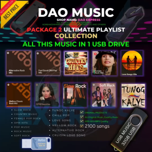 ULTIMATE PLAYLIST COLLECTION | USB FLASHDRIVE with Songs Music | MP3 320kbps Quality | ARRANGED AND PACKED