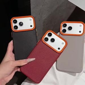 Ốp Điện Thoại Mềm TPU Vân Sợi Carbon Cao Cấp Cho iPhone Pro Max Hỗ Trợ Sạc Không Dây Chống Sốc Tương Thích Với Nhiều Mẫu Máy