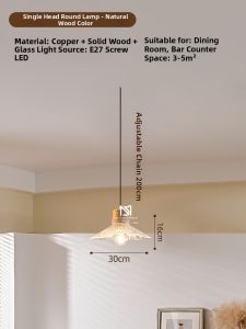 MOYU | Vintage French Style Glass Chandelier 3-Head Combination