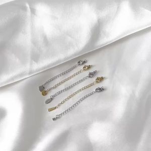 5Pcs Stainless Steel Chain with Lobster Clasp Extender Tail Jewelry Chains for DIY Jewelry Making Bracelet Necklace Supplies