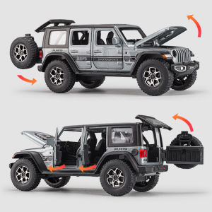 LEO 1:32 JEEP Wrangler Rubicon รถบรรทุกโมเดลรถยนต์ของเล่นอัลลอยหล่อโลหะสำหรับเด็กของเล่นยานพาหนะสะสมงานอดิเรก รถจี๊ปของเล่น รถจี๊ป - Lazada