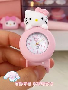 (32mm)100% Authentic Hello Kitty Watch for Kids Girls Boys Waterproof Watches Quartz Watch for Kids Boys Cute Wristwatch Clear Luminous Scratch Resistant Birthday Gift 307