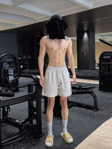 Quần Short Thể Thao Nam Màu Xám Nhạt Mùa Hè Quần Tập Luyện Cao Cấp Quần Dài Đến Đầu Gối Quần Dài Bốn Phần