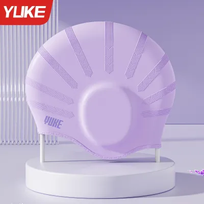 YUKE | Waterproof Ear Protection Swim Cap for Long Hair Both Sexes Silicone