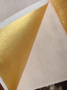 Handmade Traditional Chinese Calligraphy Work Gold Luminous Powder Ink Mud Printed on High Quality Smooth Xuan Paper