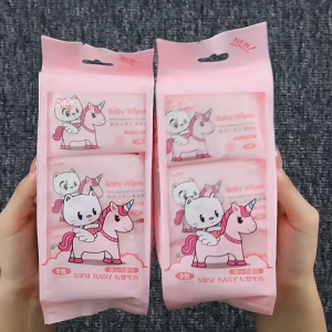 64 Sheets Mini Portable Alcohol Wet Wipes Antibacterial Disinfecting Tissues for Hands Face Baby & Surface Cleaning RO Pure Water Gentle & Refreshing Perfect for On the Go Use