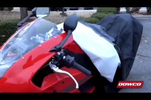 ​​3 Layers Heavy Duty Motorcycle Cover - Typhoon Proof & UV Protection for Honda/Yamaha (Free Lock)