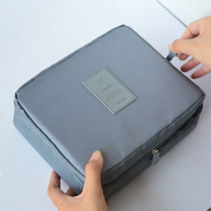 Túi Đựng Mỹ Phẩm Nữ Phong Cách Hàn Quốc Di Động Du Lịch Trang Điểm Tổ Chức Vuông Vải Oxford Washbag Có Dây Kéo Để Bảo Quản Trang Điểm Cá Tính