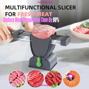 Stainless Versatile Steel Manual Meat Slicer Handheld Meat Dicer with HolderSharpenerBrush &Sheat
