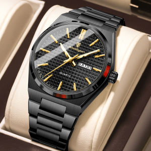 POEDAGAR Luxury Brand Men Wristwatch Waterproof Luminous Stainless Steel Man Watch Date Week Quartz Business Mens Watches Reloj