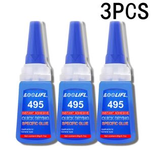 495 Nail Glue for Fake Nails Strong Hold Quick Drying Super Glue for Nail Art Decorations Long Lasting Adhesive for Salon DIY