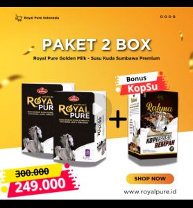 Susu Kuda Sumbawa Gold milk Royal Pure susu bubuk ( 2box FREE 1box kopi Susu rempah)