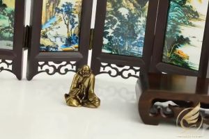 Decor Mini Tượng Bồ Đề Đạt Ma Tổ Sư Ngồi Thiền Tượng Đồng Nhỏ Trang Trí Bằng Đồng Thau - Đồ Đồng Thuận Tâm