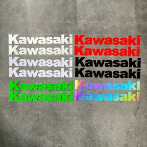 คาวาซากิ1คู่สติ๊กเกอร์โลโก้เลเซอร์ Stiker Motor สะท้อนแสงสูงสติ๊กเกอร์ตกแต่งรถมอเตอร์ครอสสติกเกอร์กันน้ำอเนกประสงค์