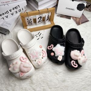 8 cái/bộ CROCS jibbitz quyến rũ mèo bông dễ thương Claw khóa giày có thể tháo rời giày hoa trang trí cho CROCS